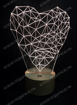 Изображения 3D светильник сердце 1