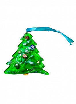 Изображения Новогодняя елочка игрушка из стекла 3