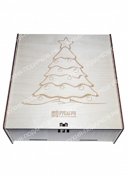 Изображения Новогодняя коробка из дерева 7